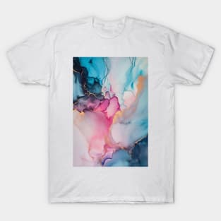 Blushing Sky - Abstract Alcohol Ink Art T-Shirt